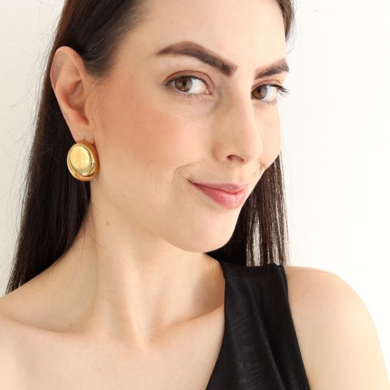 Brinco Esfera Orgânico em Aço Inox (Linha Premium) Peso12g