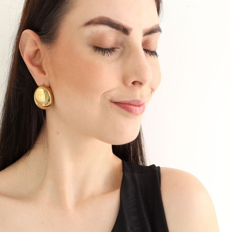 Brinco Esfera Orgânico em Aço Inox (Linha Premium) Peso12g