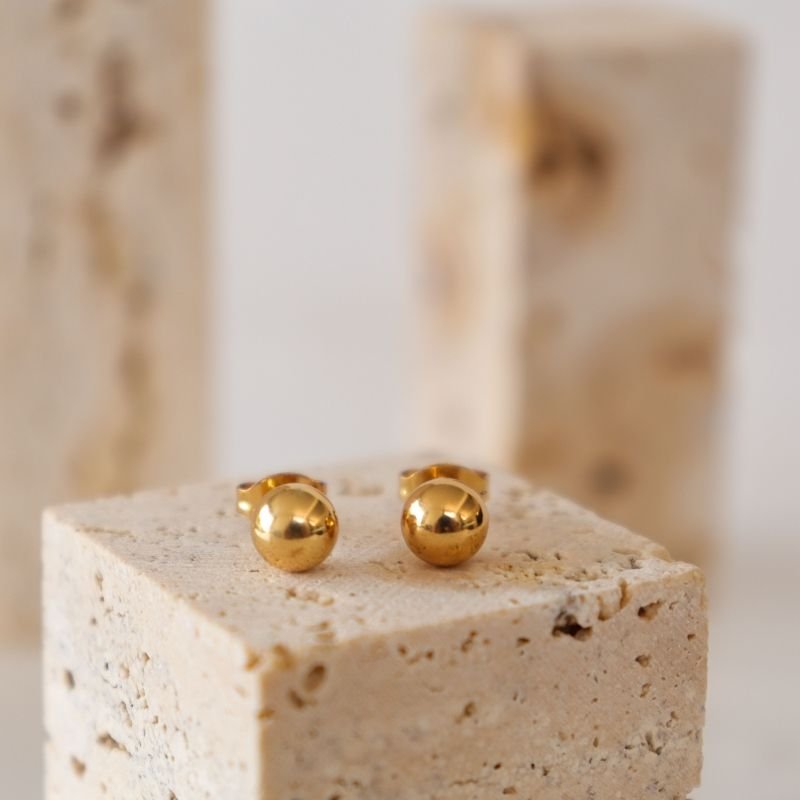 Brinco Esfera Pequeno em Aço Inox