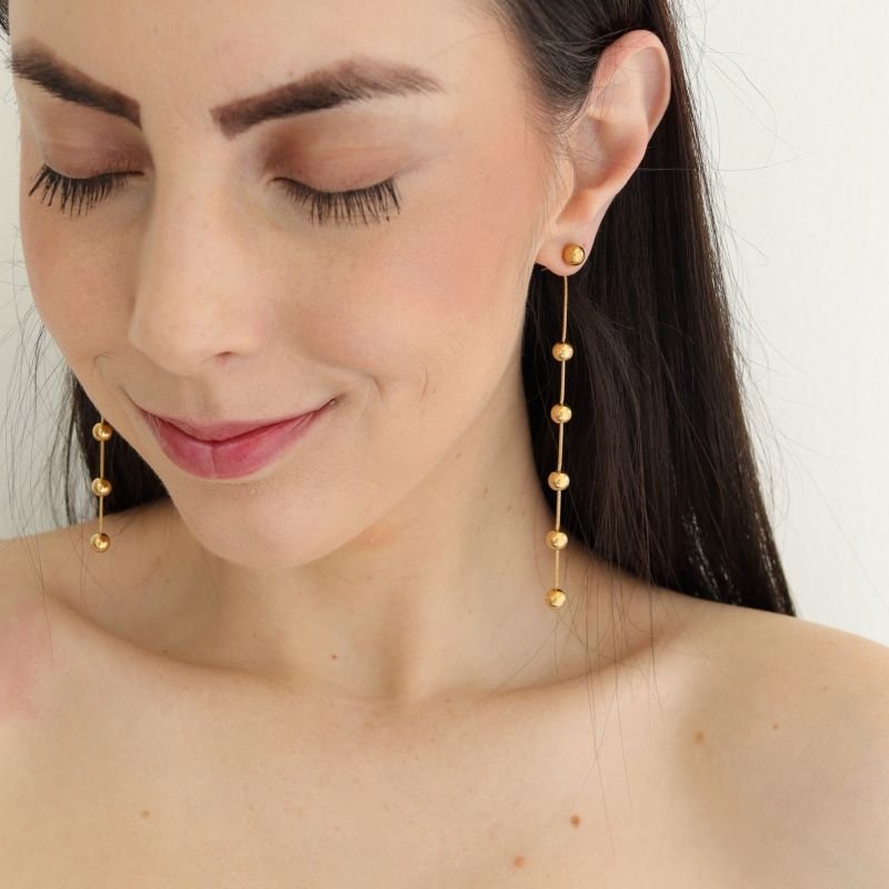 Brinco Esferas Clean em Aço Inox (Linha Premium)