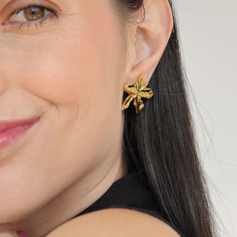 Brinco Flor em Aço Inox (Linha Premium)