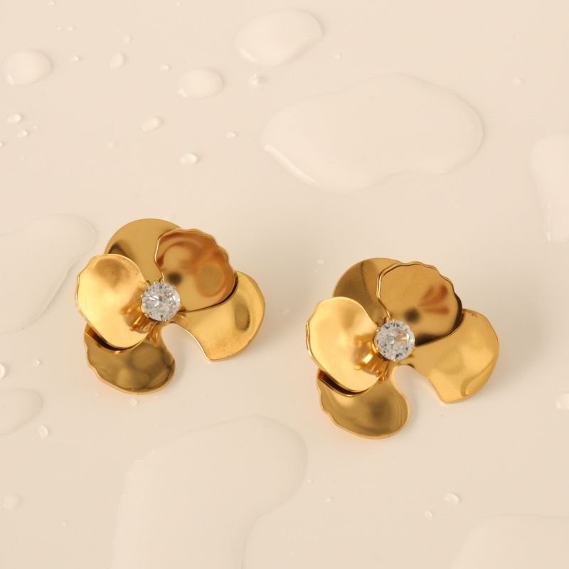 Brinco Flor em Aço Inox (Linha Premium)