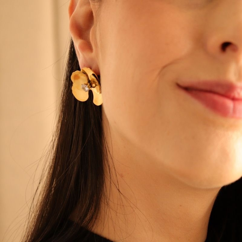 Brinco Flor em Aço Inox (Linha Premium)