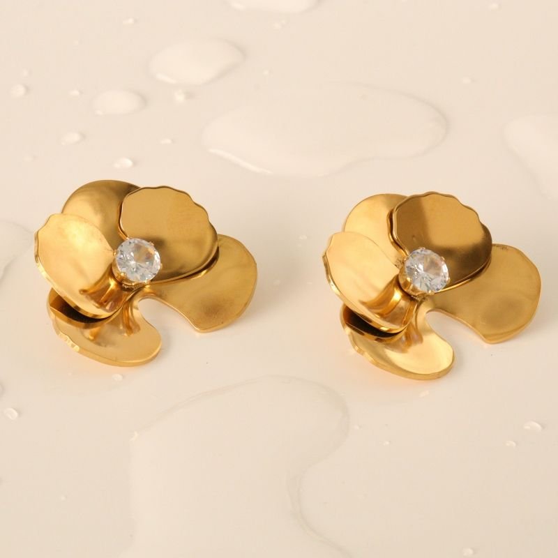 Brinco Flor em Aço Inox (Linha Premium)