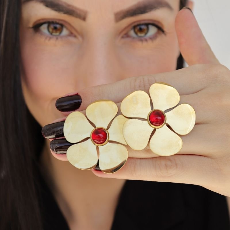 Brinco Flor Orgânica em Aço Inox (Linha Premium)