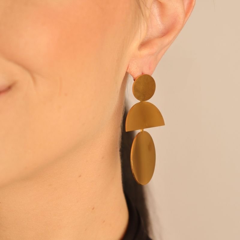 Brinco Formas Geométricas em Aço Inox (Linha Premium)