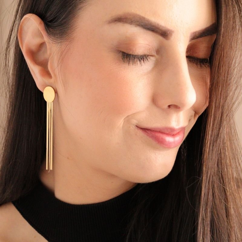 Brinco Franja Laminado em Aço Inox (Linha Premium)