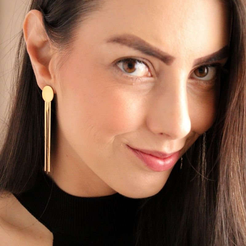 Brinco Franja Laminado em Aço Inox (Linha Premium)