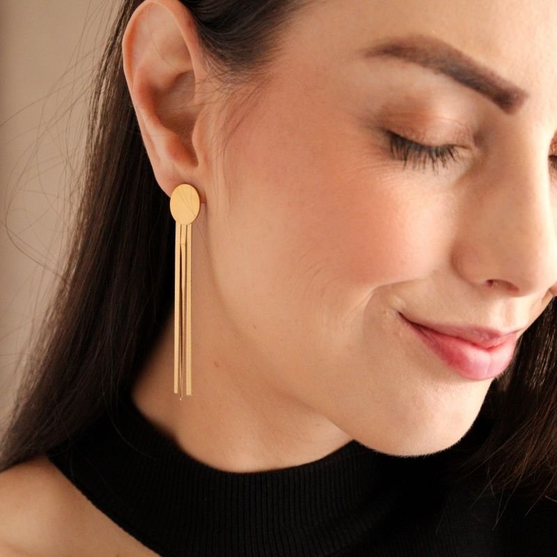 Brinco Franja Laminado em Aço Inox (Linha Premium)