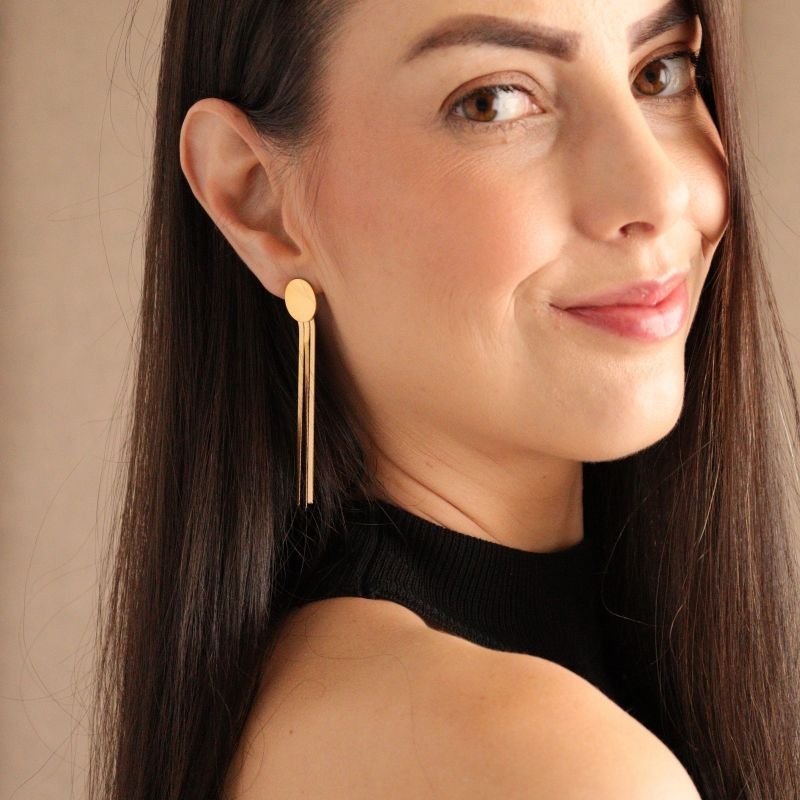 Brinco Franja Laminado em Aço Inox (Linha Premium)