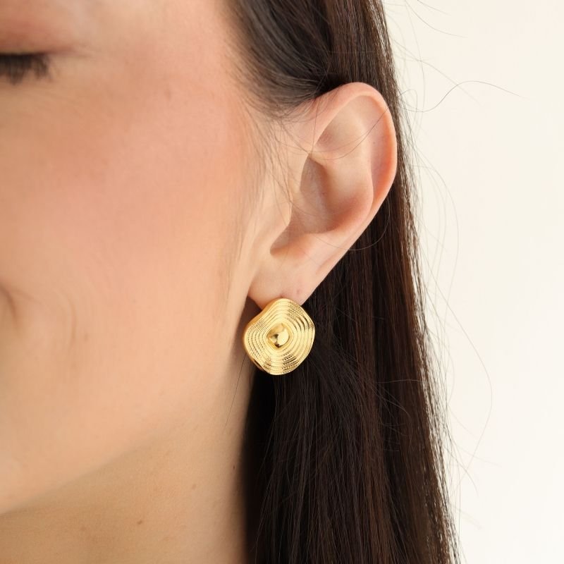 Brinco Geometric Lines em Aço Inox