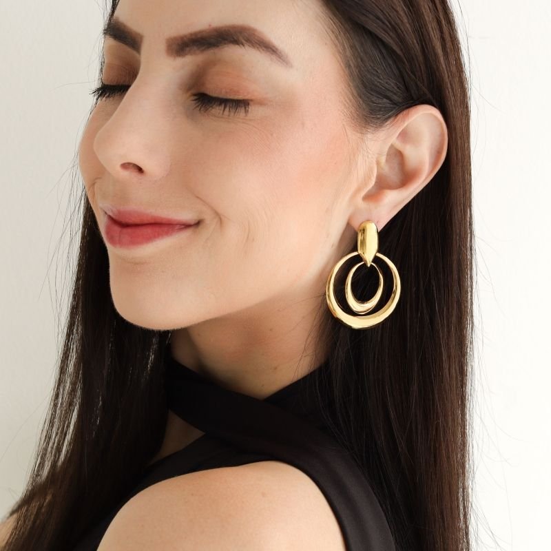 Brinco Geometric Shapes em Aço Inox (Linha Premium)