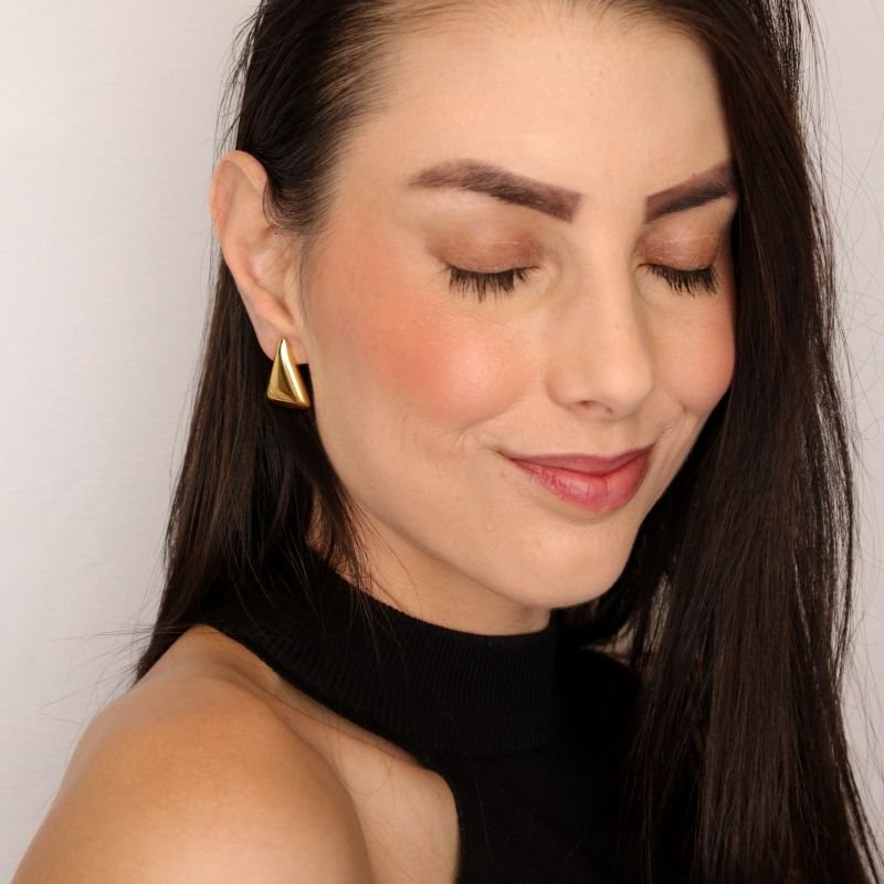 Brinco Geométrico Minimalista Aço Inox (Linha Premium)