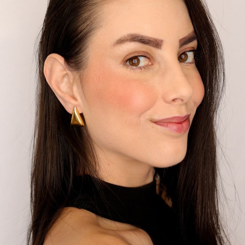 Brinco Geométrico Minimalista Aço Inox (Linha Premium)