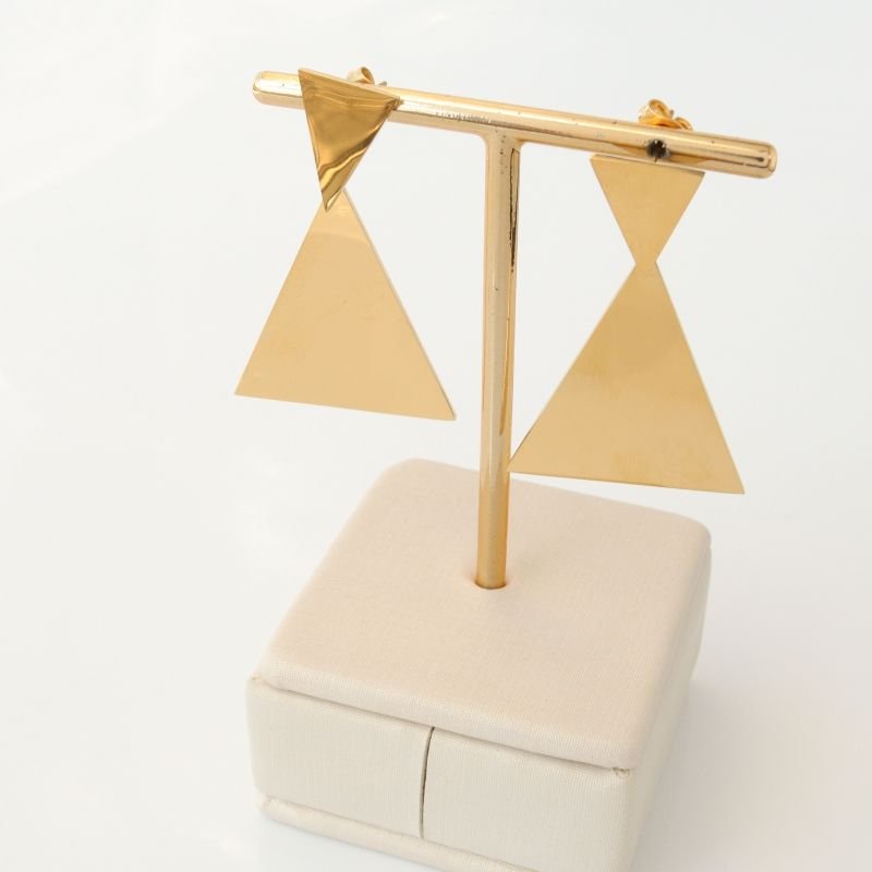 Brinco Geométrico Moderno em Aço Inox (Linha Premium) Peso 7g