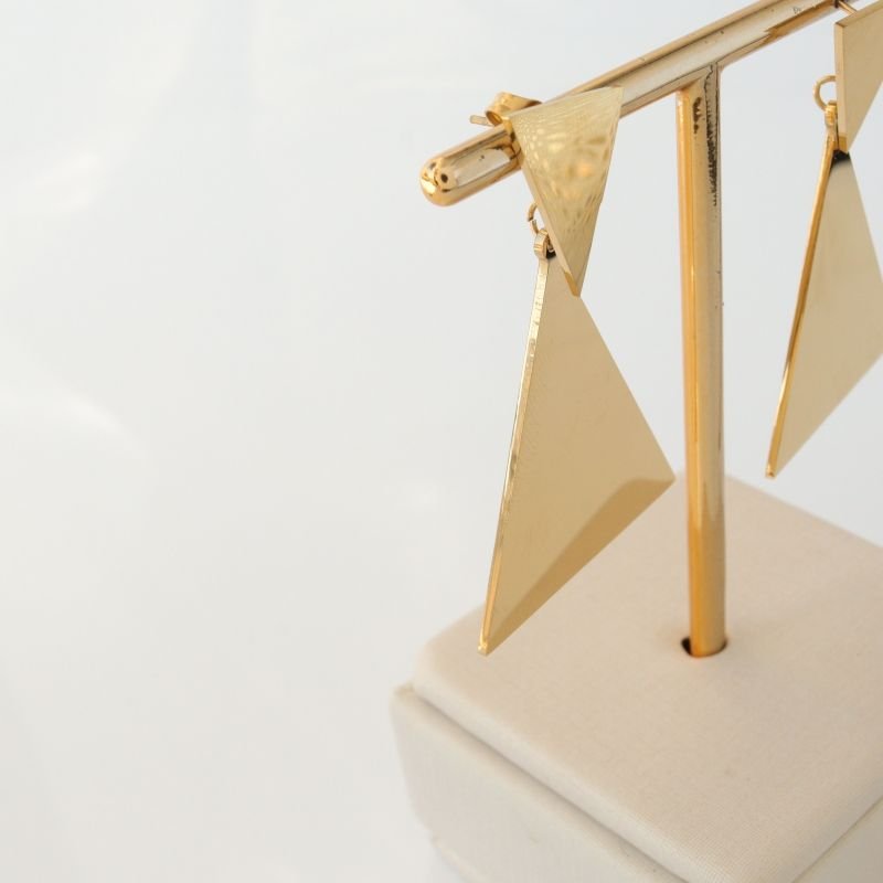 Brinco Geométrico Moderno em Aço Inox (Linha Premium) Peso 7g