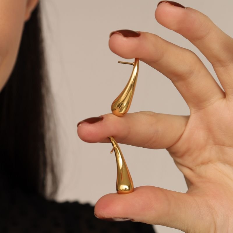 Brinco Gota em Aço Inox (Linha Premium)