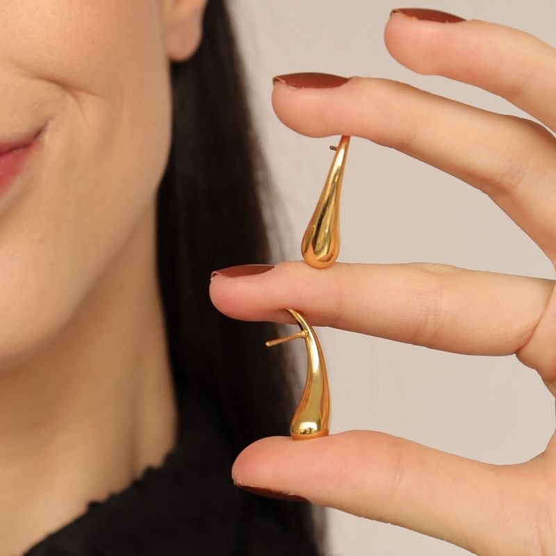 Brinco Gota em Aço Inox (Linha Premium)