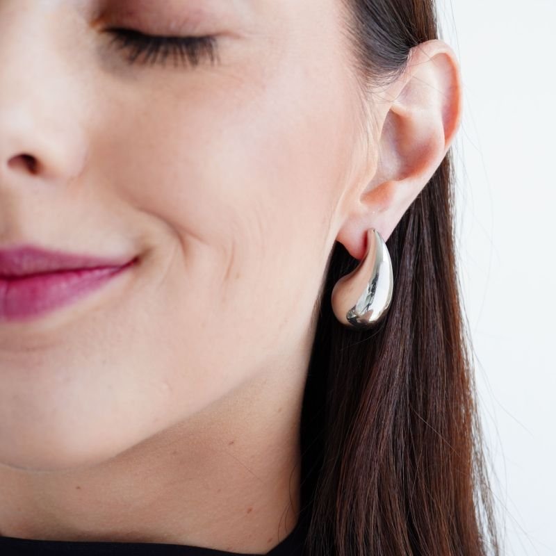 Brinco Gota Maior em Aço Inox (Linha Premium)