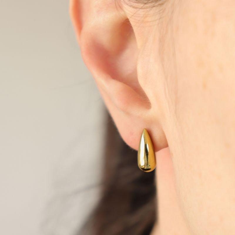 Brinco Gotinha em Aço Inox