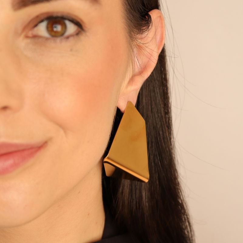 Brinco Grande Moderno em Aço Inox (Linha Premium)