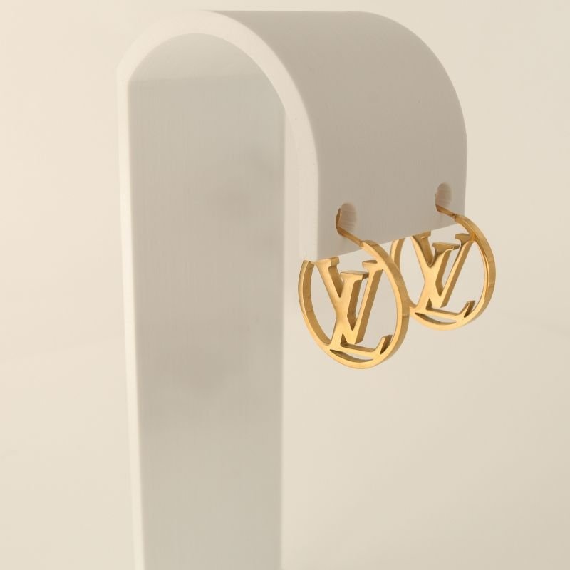 Brinco Inspiração Louis Vuitton Argolinha em Aço Inox