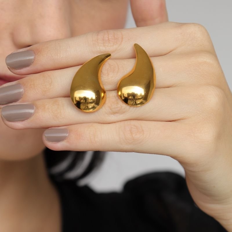 Brinco Lágrima em Aço Inox