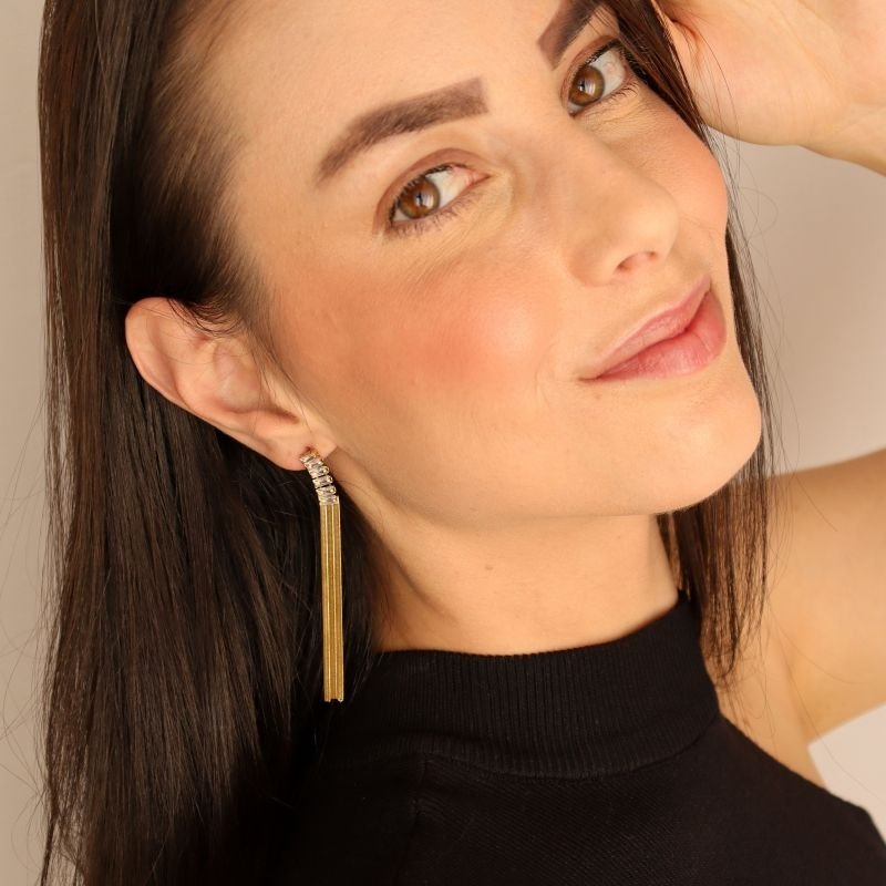 Brinco Laminado com Cravejado (Linha Premium)