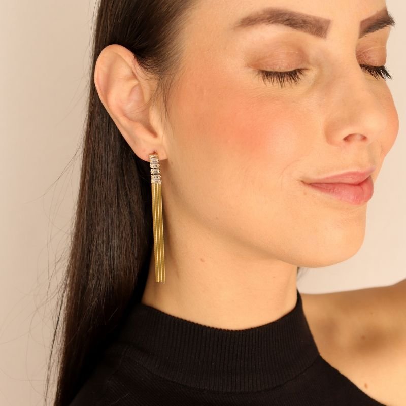 Brinco Laminado com Cravejado (Linha Premium)