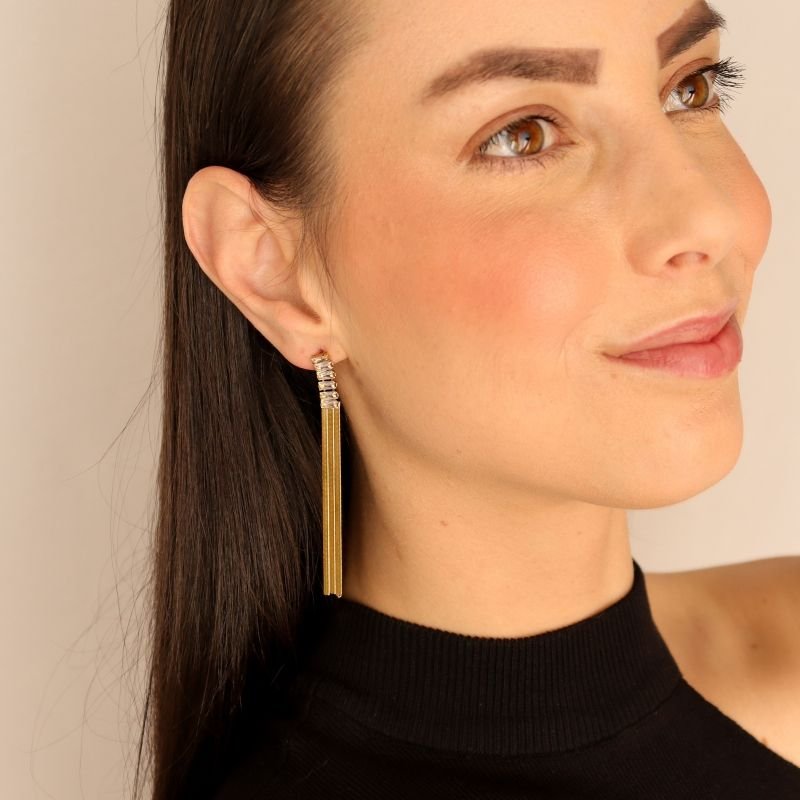 Brinco Laminado com Cravejado (Linha Premium)