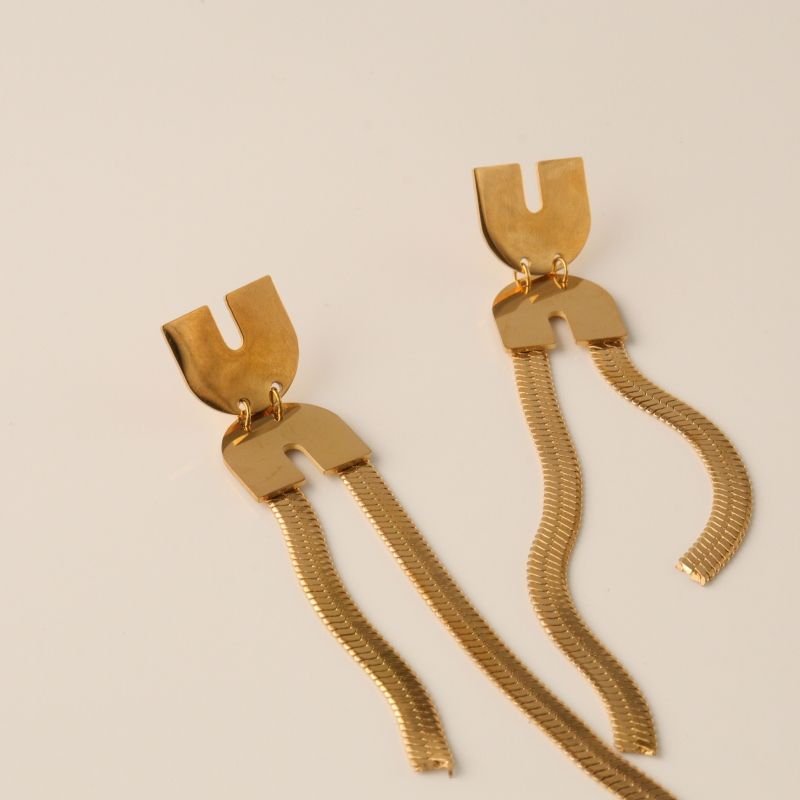 Brinco Laminado Moderno em Aço Inox (Linha Premium)