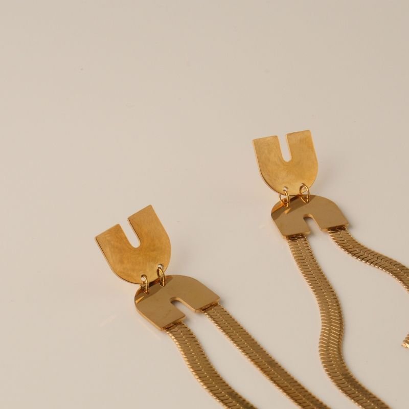 Brinco Laminado Moderno em Aço Inox (Linha Premium)