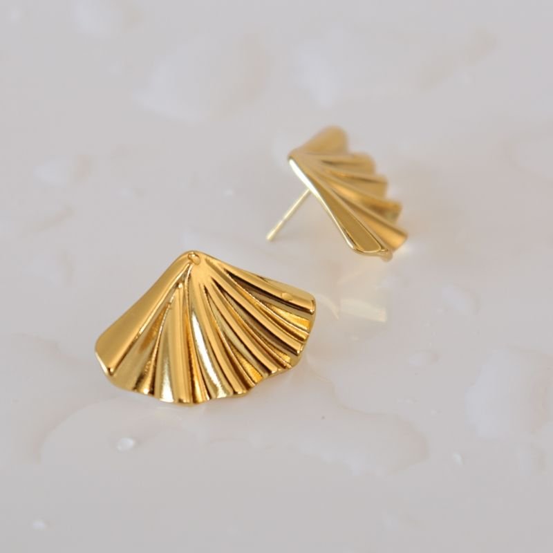 Brinco Leque em Aço Inox (Linha Premium)