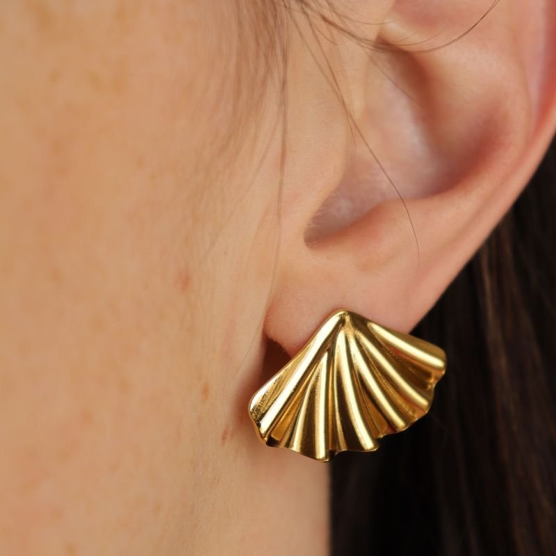 Brinco Leque em Aço Inox (Linha Premium)