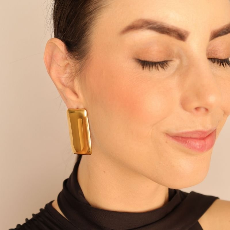 Brinco Minimalista em Aço Inox (Linha Premium)