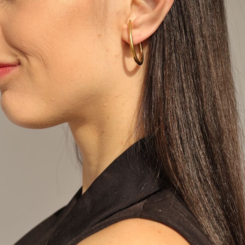 Brinco Minimalista Moderno em Aço Inox (Linha Premium)