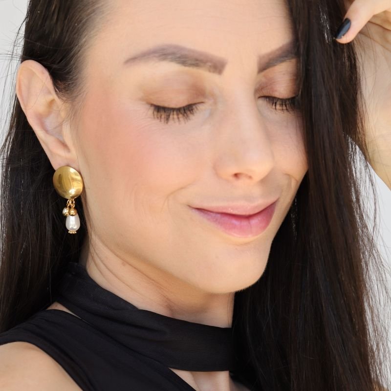 Brinco Moderno com Detalhe em Aço Inox (Linha Premium)