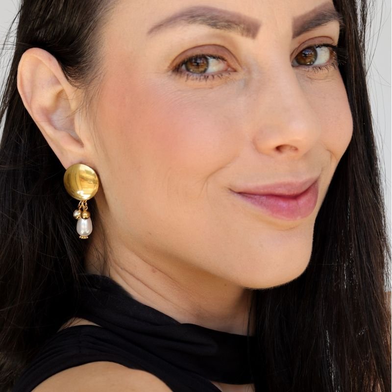 Brinco Moderno com Detalhe em Aço Inox (Linha Premium)