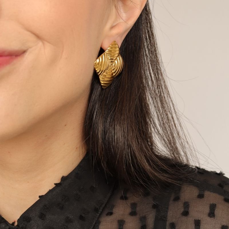 Brinco Moderno Geométrico em Aço Inox (Linha Premium)