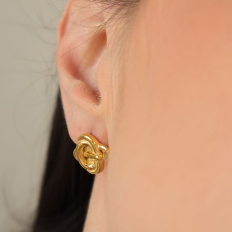 Brinco Moderno Orgânico em Aço Inox