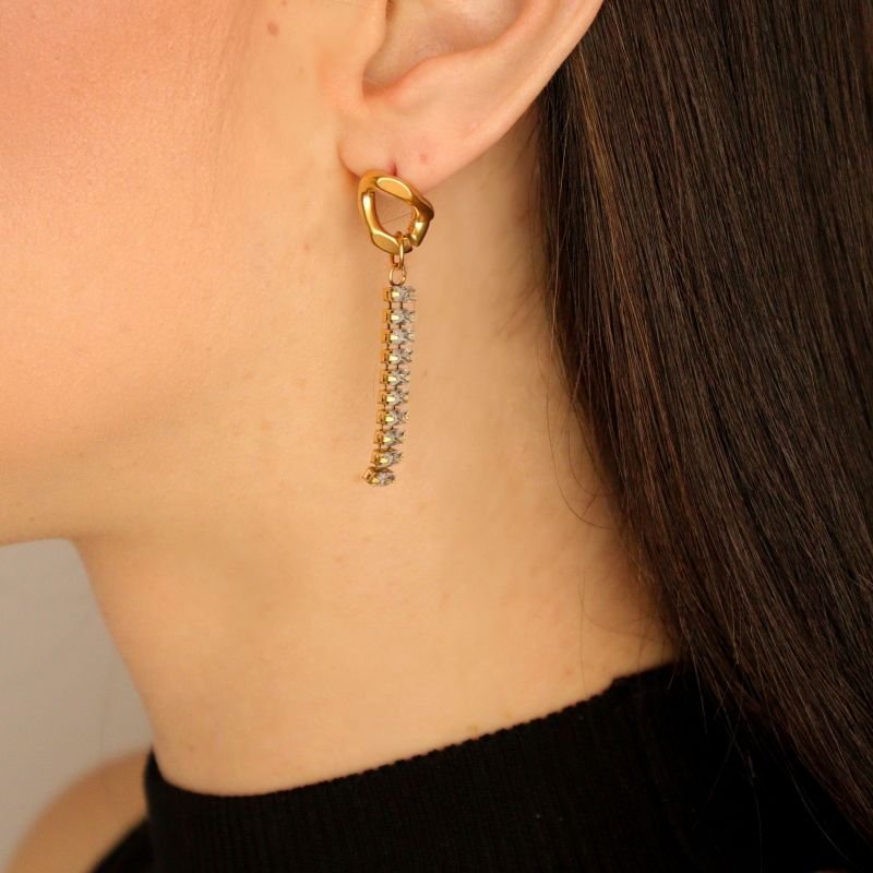 Brinco Moderno Riviera em Aço Inox (Linha Premium)