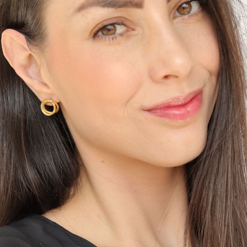 Brinco Nó Moderno em Aço Inox (Linha Premium)