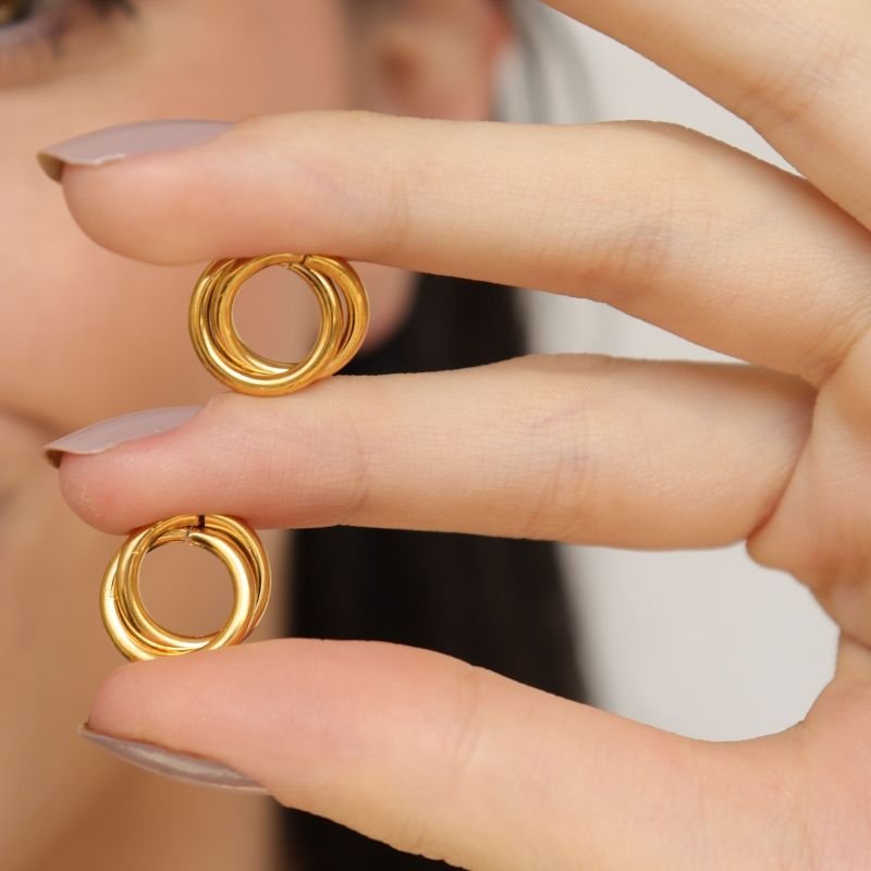 Brinco Nó Moderno em Aço Inox (Linha Premium)