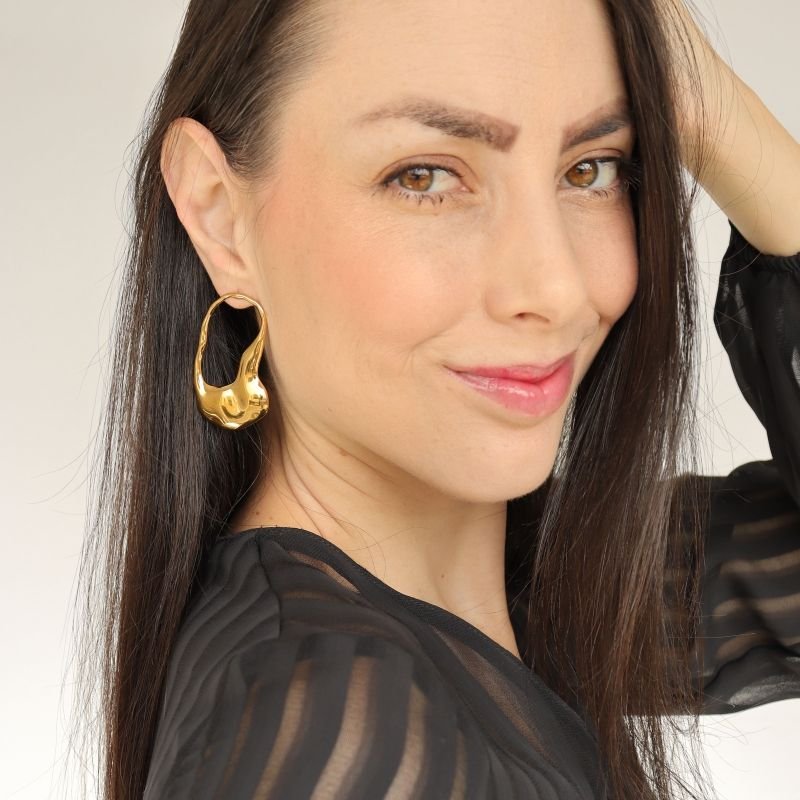 Brinco Orgânico em Aço Inox (Linha Premium)