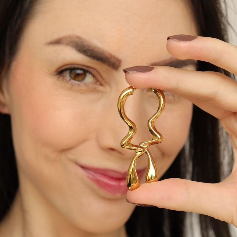 Brinco Orgânico em Aço Inox (Linha Premium)