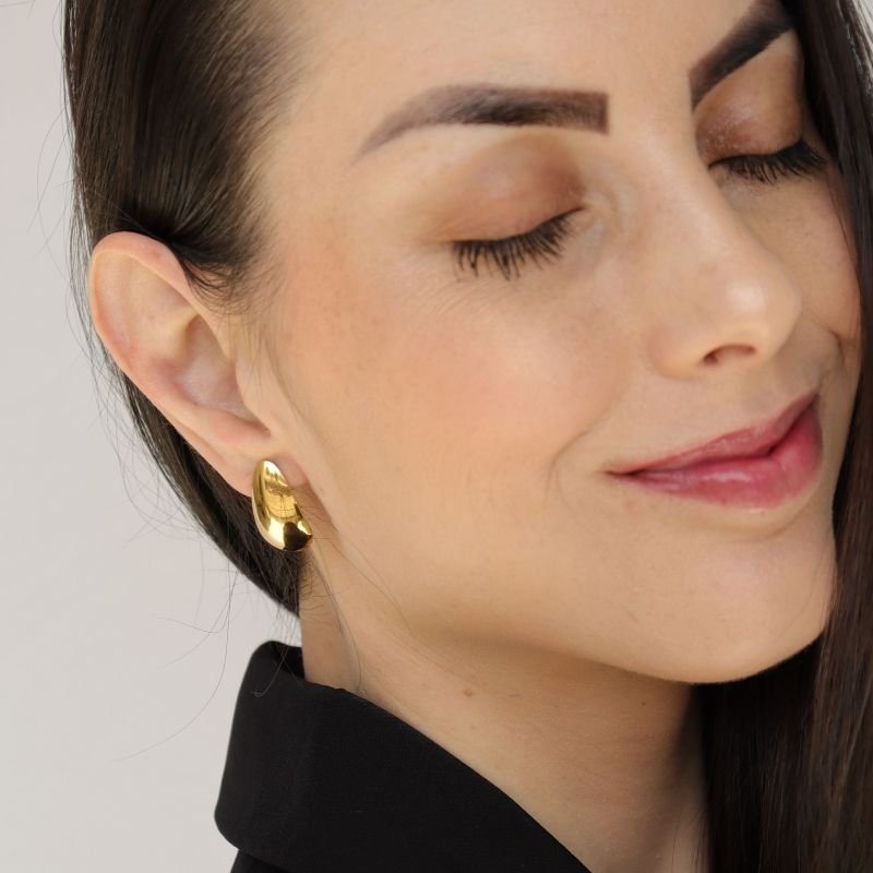 Brinco Orgânico em Aço Inox (Linha Premium)