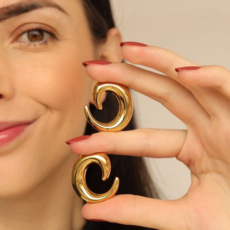 Brinco Orgânico em Aço Inox (Linha Premium)