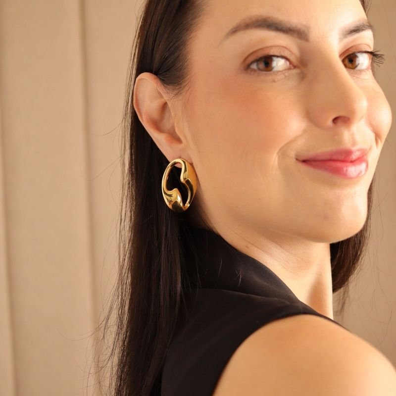 Brinco Orgânico em Aço Inox (Linha Premium)