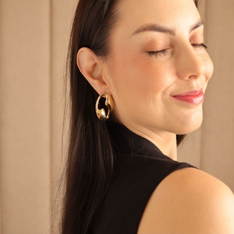 Brinco Orgânico em Aço Inox (Linha Premium)