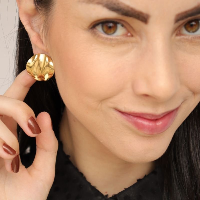 Brinco Orgânico em Aço Inox